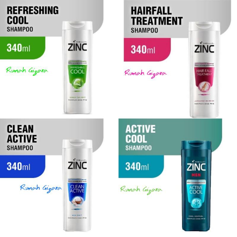 Shampoo ZINC 340 Ml 340ML Big Bottle Packaging Shopee Singapore