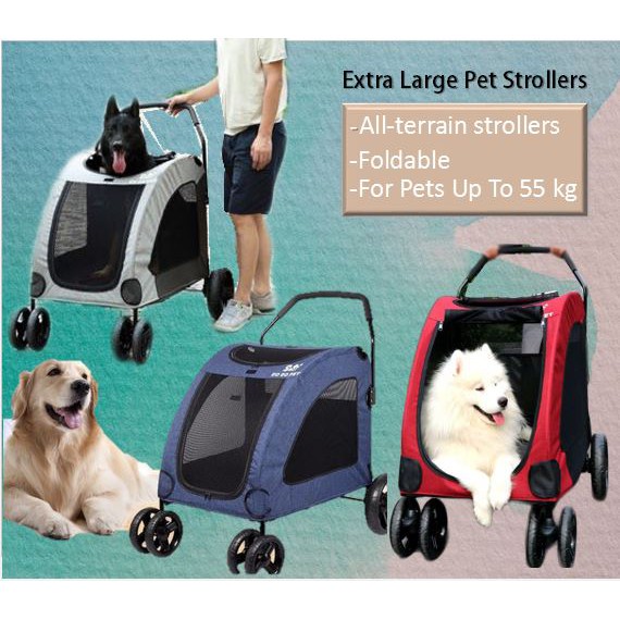 Extra Large Pet Prams for large Dogs Senior Injured Dogs Dual Entry Pet