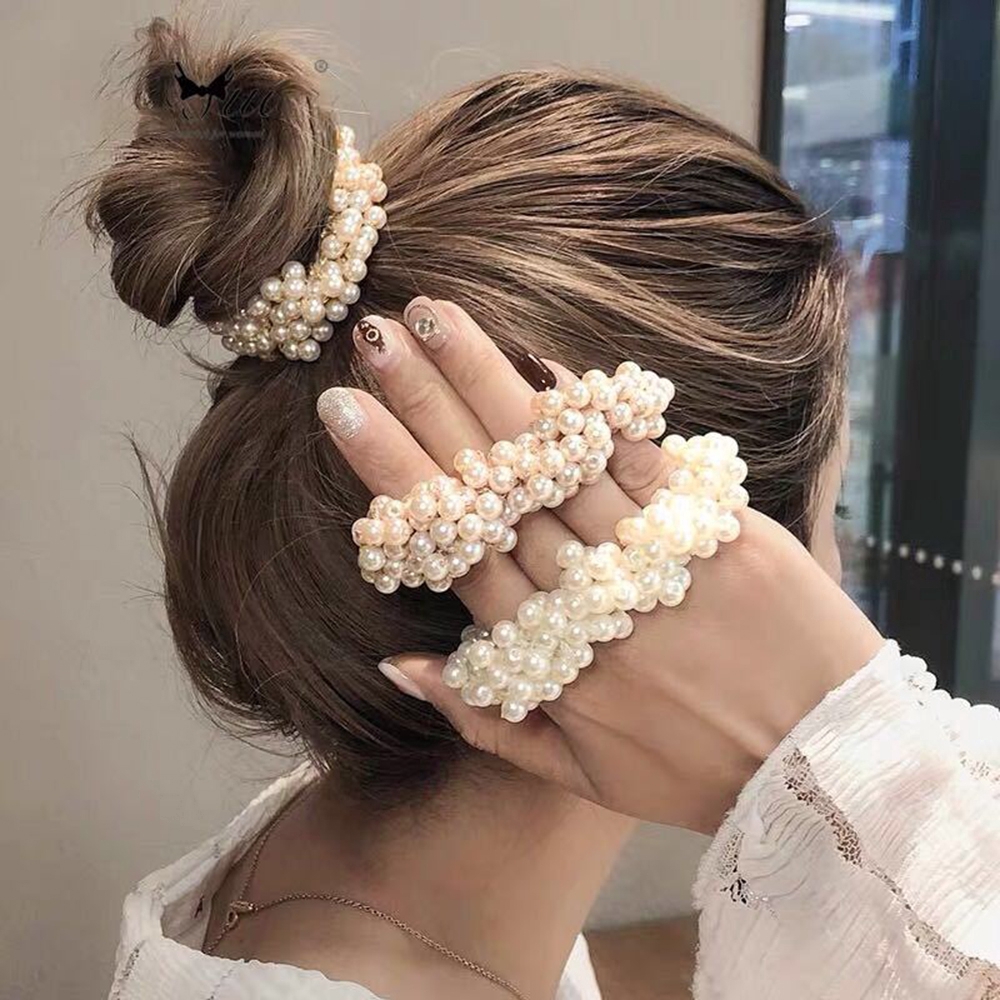 1Pcs Hair Ring Organza Hair Tie Ponytail Holder Rubber Bands Hair Accessories