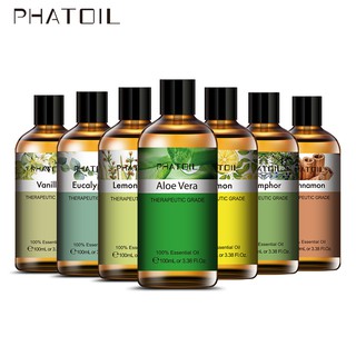 [Limited: buy 3 get two 30ml] PHATOIL 100ML Eucalyptus Peppermint Lemongrass Juniper Berry Natural Plant Extract Essential Oil Aromatherapy Oils for Candle Making