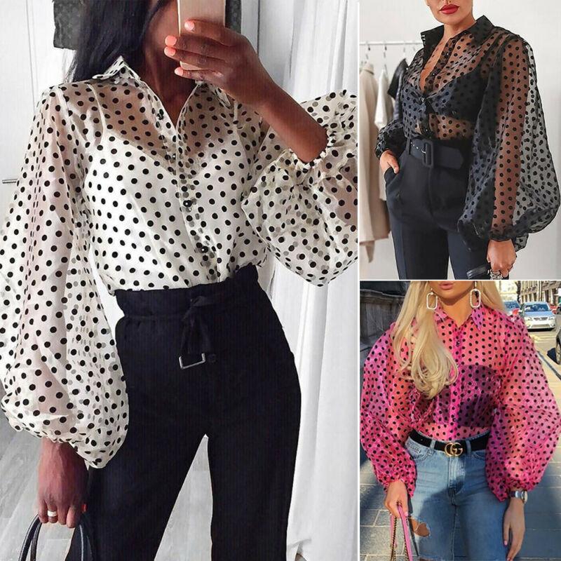 polka dot summer blouse