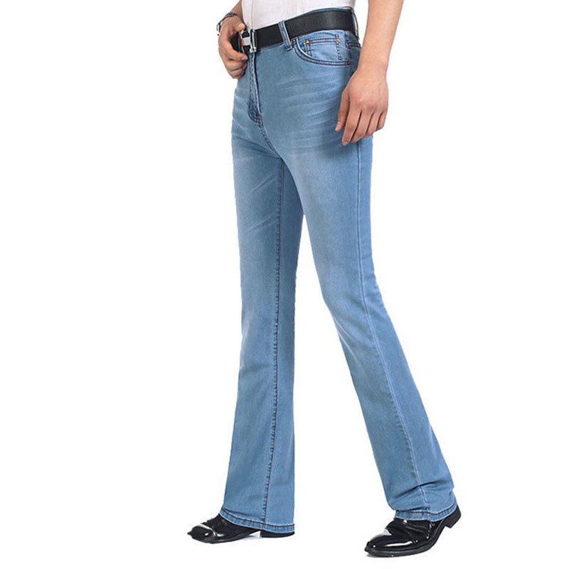 light blue flare pants