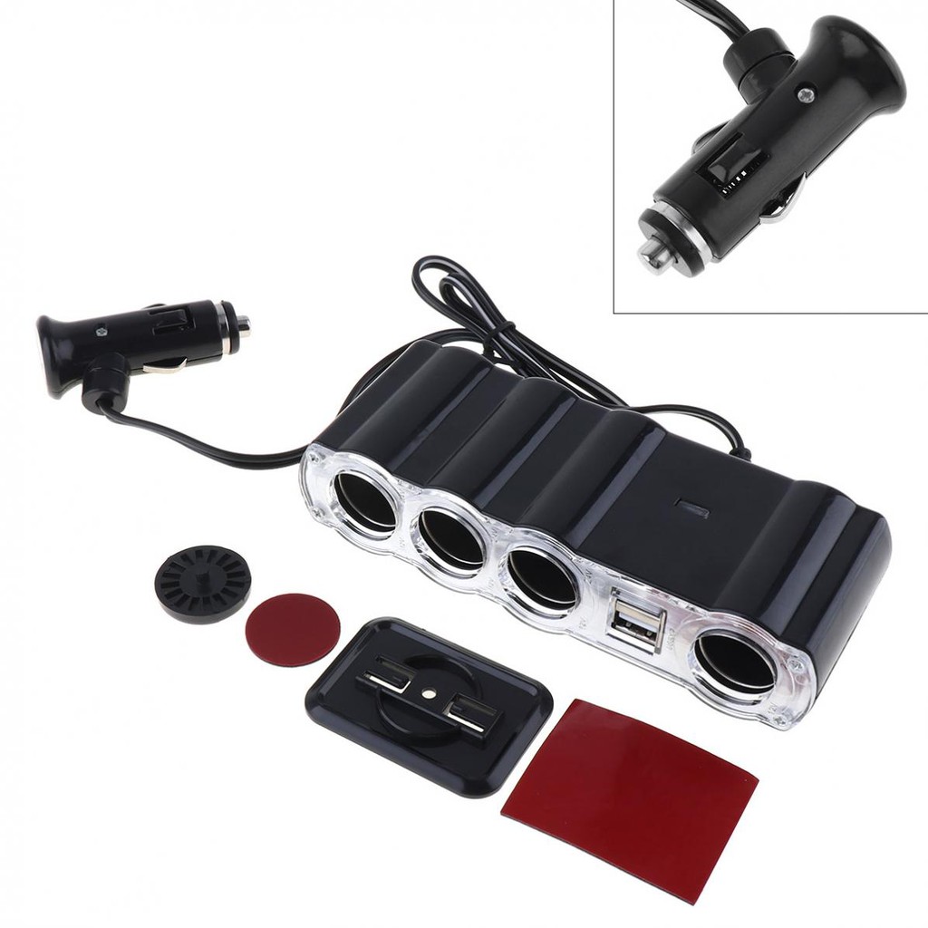 4 way cigarette lighter adapter