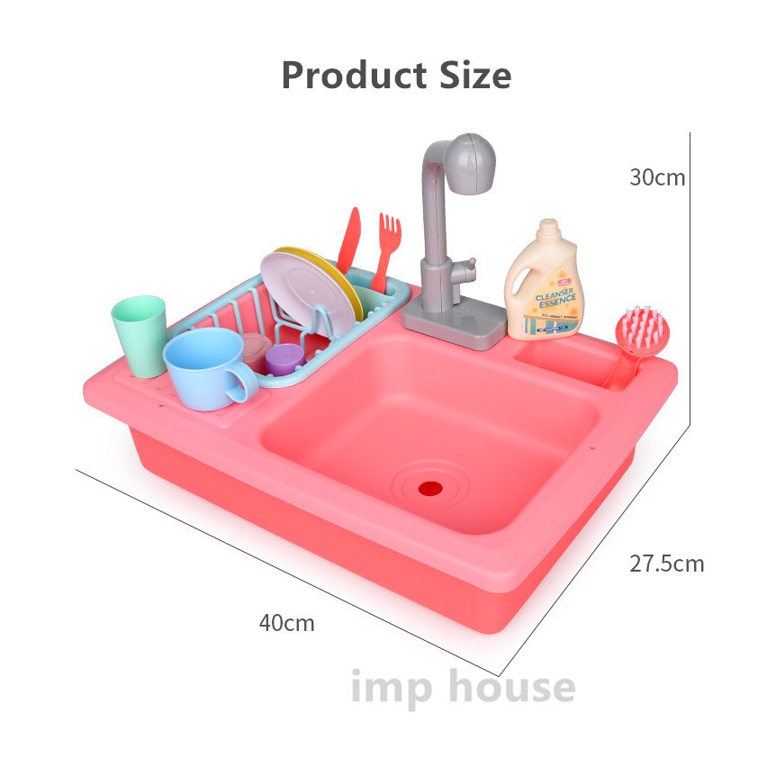 toy kitchen sink with running water