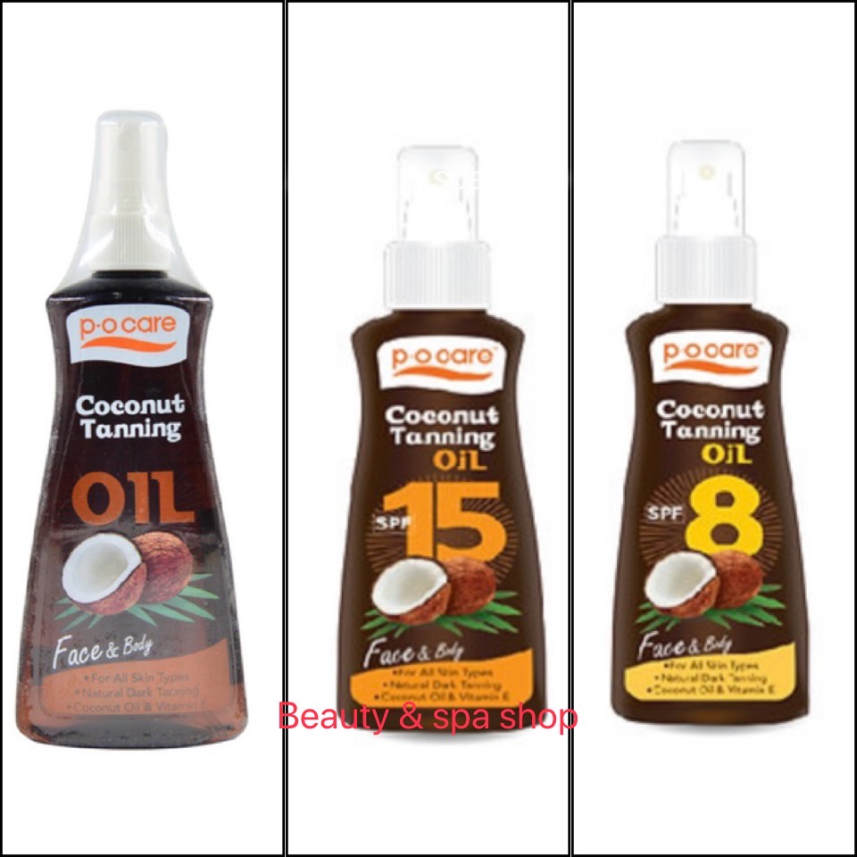 Po Care Coconut tanning Oil A For Applying The Skin Before Going Out In The Sun. Shopee Singapore