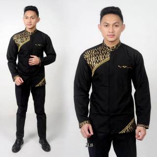 PRIA Men's Muslim Koko Shirt/Latest/Combination Embroidered Koko Shirt/Long-Sleeved Koko Shirt/Koko Shirt