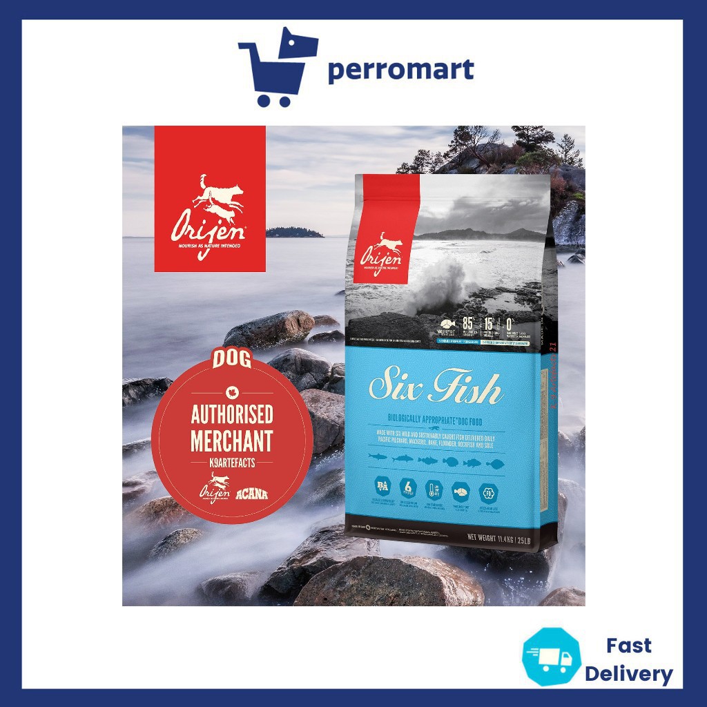 ORIJEN Six Fish Dog Dry Food [2 Sizes] Shopee Singapore