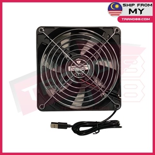 [Shop Malaysia] usb fan 1200rpm 8cm 12cm 14cm cooling fan for lcd tv android box modem router laptop kipas 5v