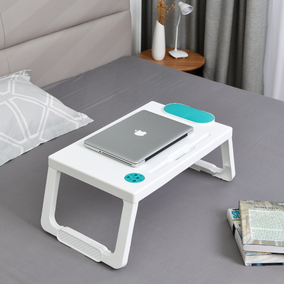 TV Tray Tables for Eating Bed Table Standing Desk Bed Desk Reading, Breakfast Tray Lap Desk Foldable Desk Bed Tray Portable Desk for Dinner Gray Laptop Stand for Bed and Couch Laptop Desk 