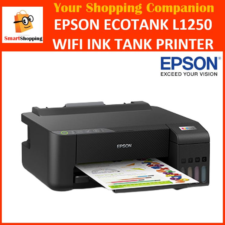 Epson Ecotank L1250 A4 Wi Fi Ink Tank Printer Wi Fi And Wi Fi Direct Borderless Printing Up To 4r 6862