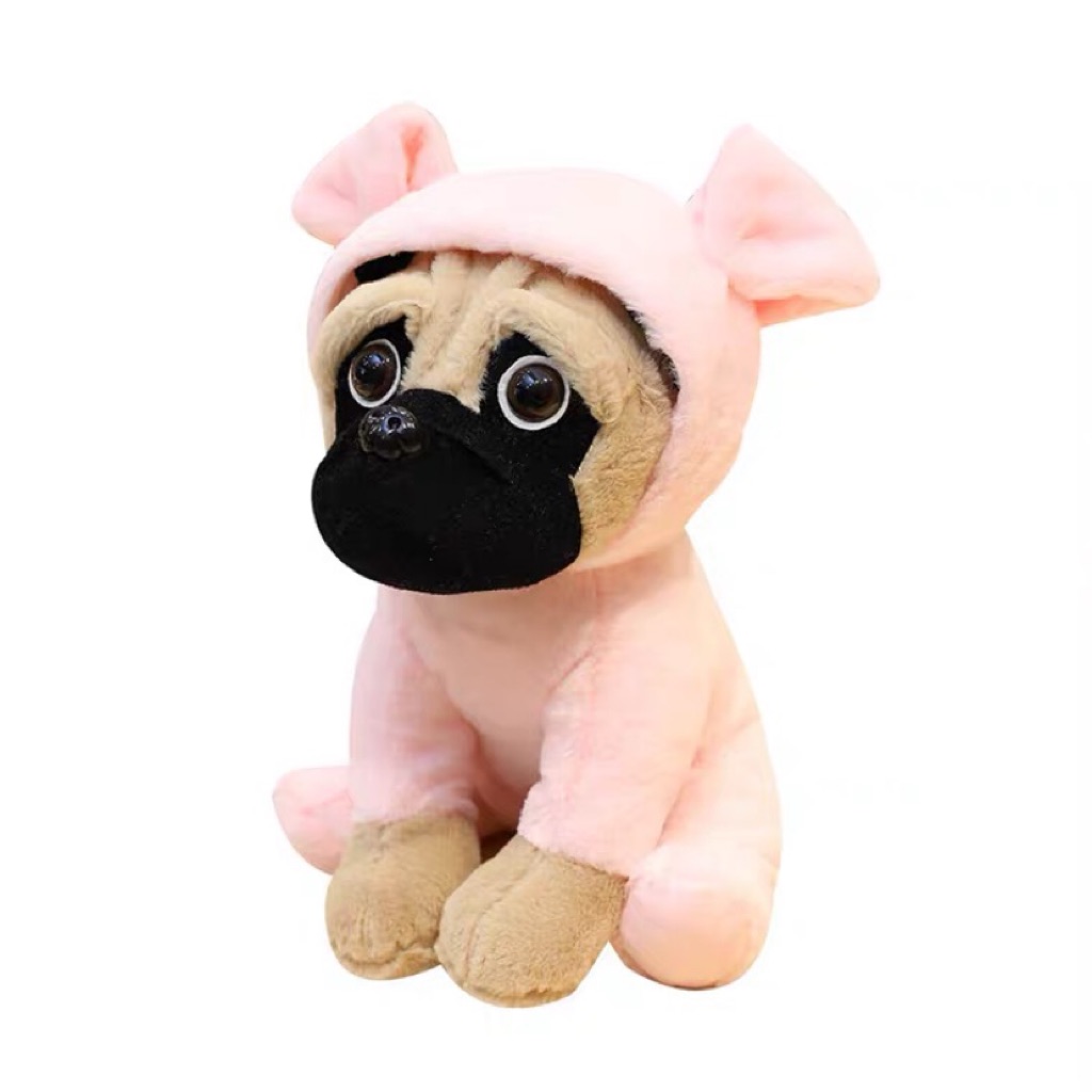 Stuffed Pug Dog Puppy Soft Cuddly Animal Toy In Costumes Dressed ...