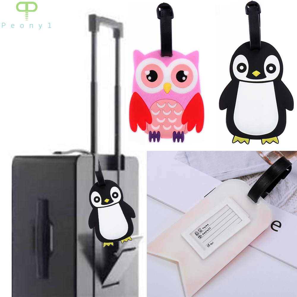 penguin luggage tag