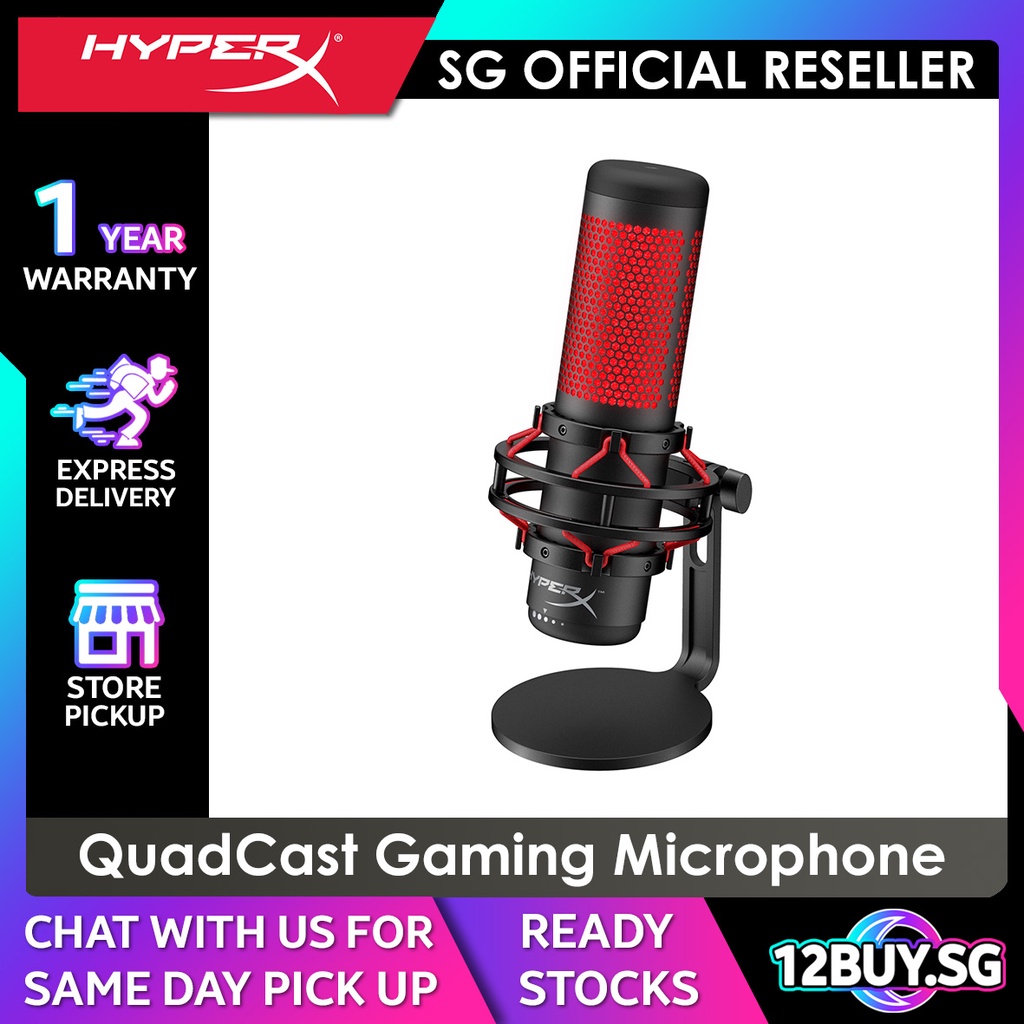HyperX QuadCast USB Condenser Gaming Microphone 12BUY.IOT 1 Year