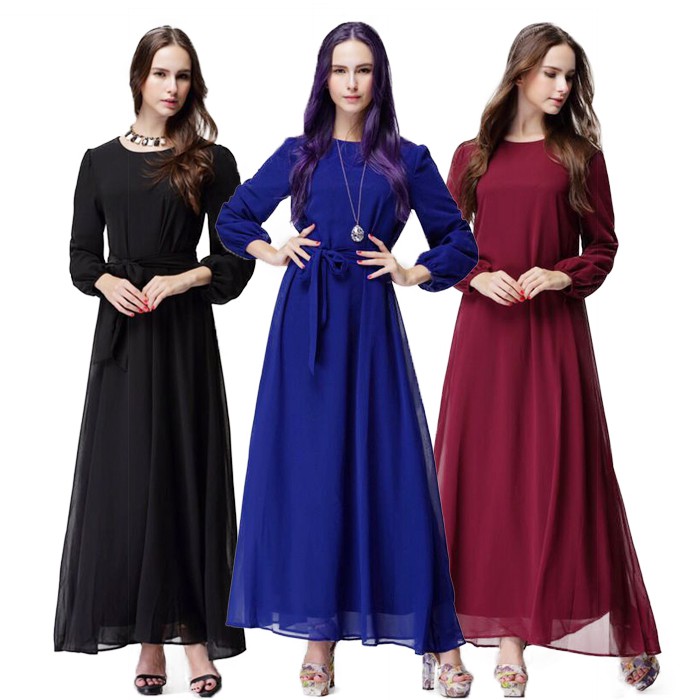 Ramadan Baju  raya Girl  Long Dress Jubah Muslimah Kurung  