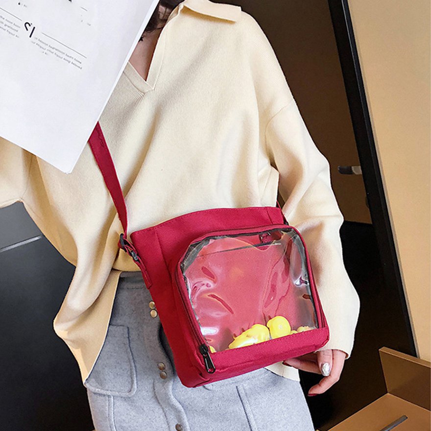 plastic shoulder bag