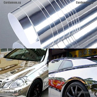 {carda} Car silver glossy mirror stretchable chrome vinyl wrap decal film