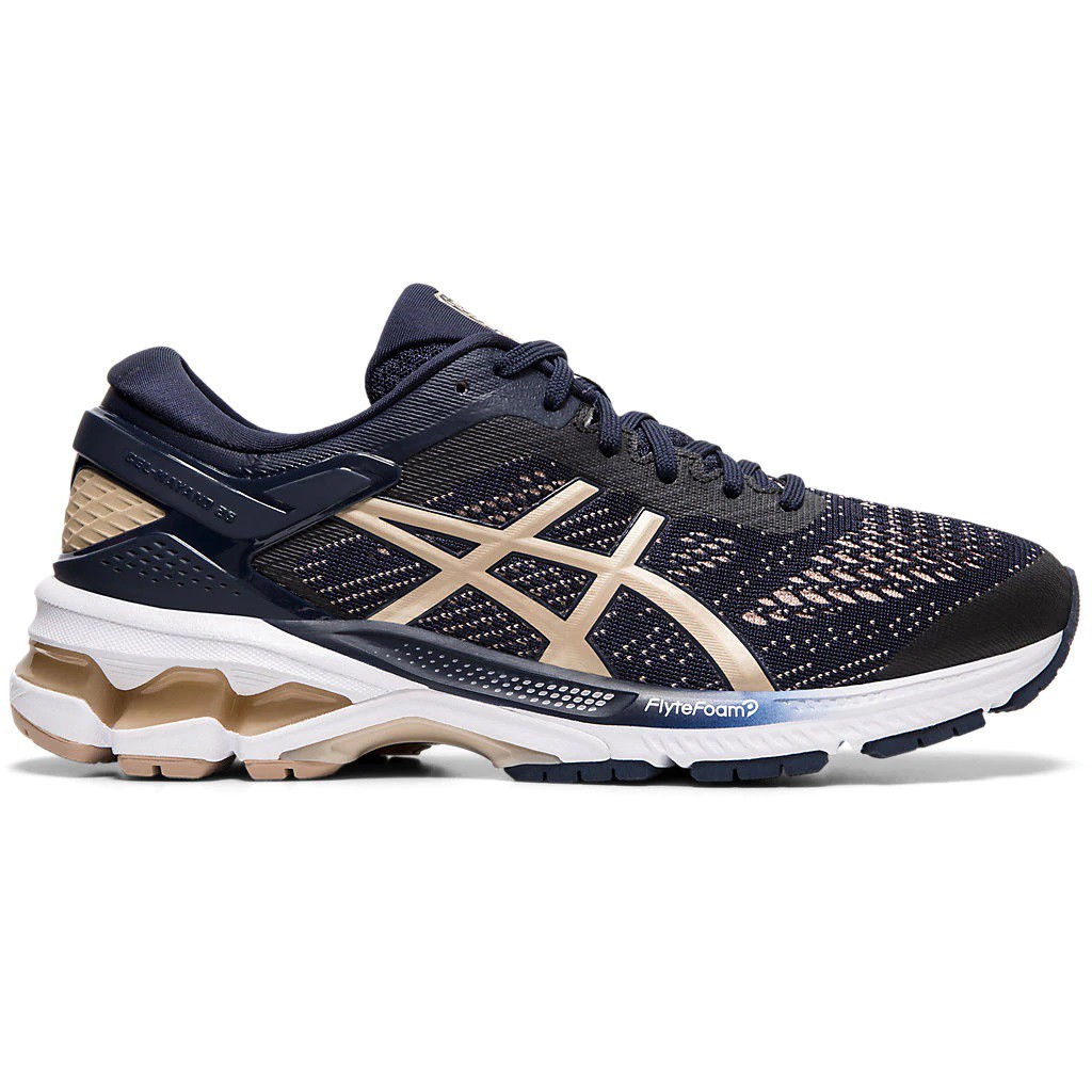 asics gel kayano 26 midnight frosted almond