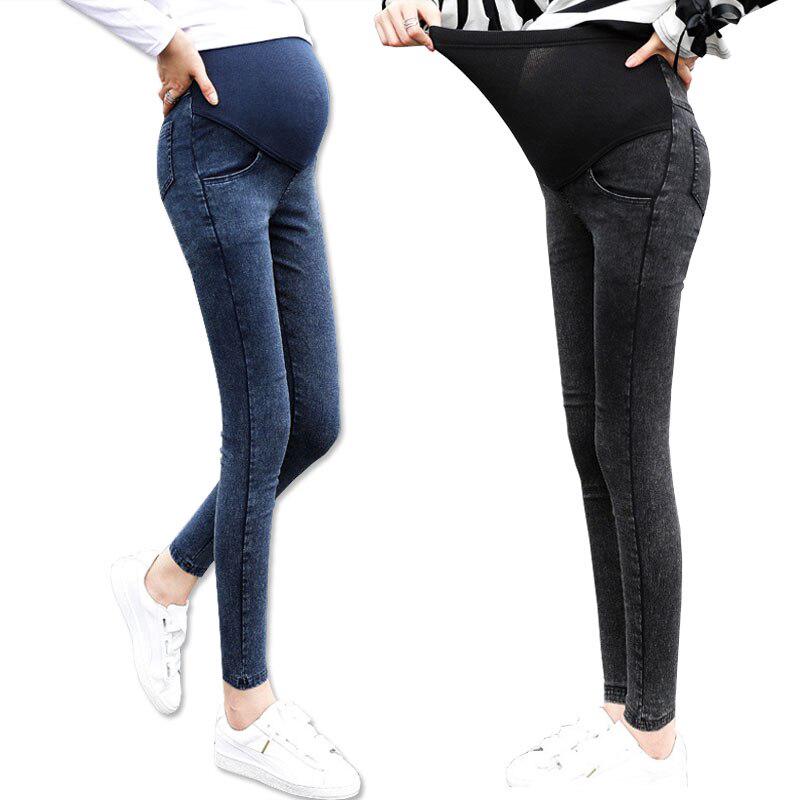 Image of Ready Stock Maternity Jeans for Pregnant Women Pregnant Pants Stretch Clothes High Waist Pregnancy Pant Jeans