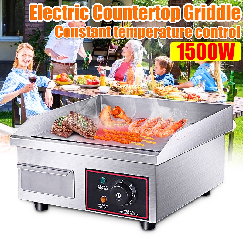 Beier 110v 1500w Electric Heating Griddle Commercial Restaurant