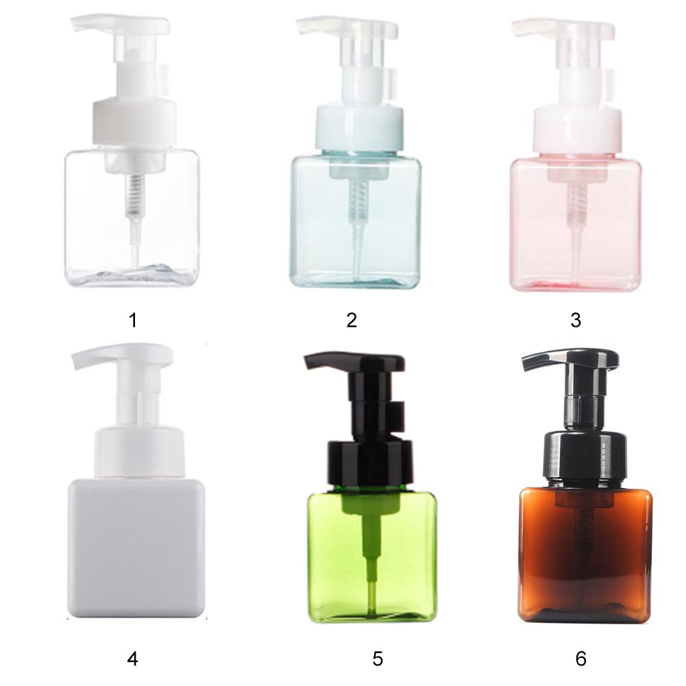 250ml Square Portable Travel Plastic Soap Shampoo Foam Pump Bottle ...