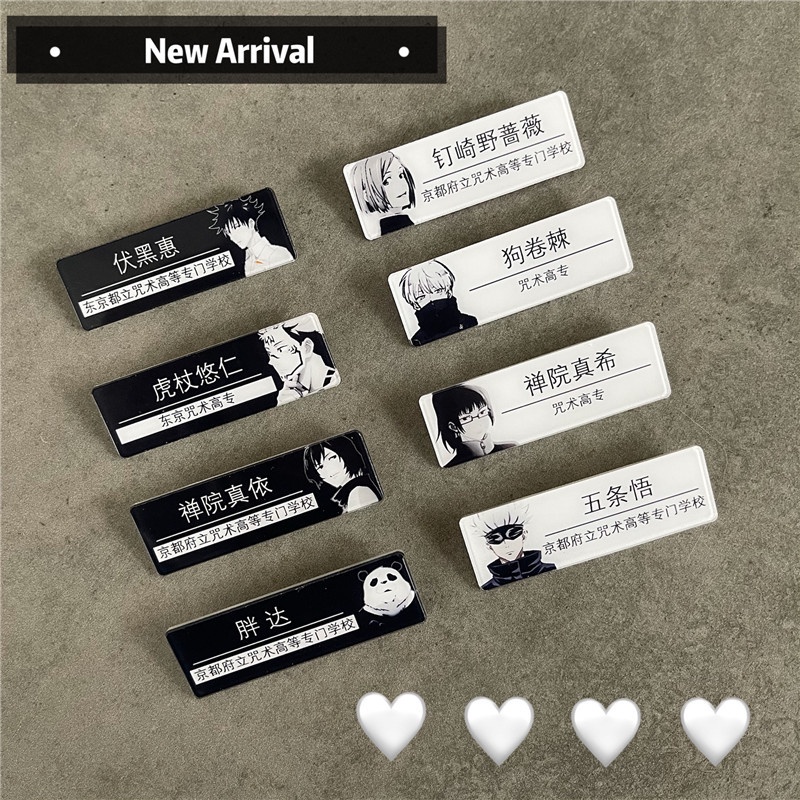 Huy Hiệu Cài Áo Bằng Acrylic Hình Nhân Vật Anime Kujutsu Kaisen Gojo Satoru Yuji Megumi Nobara Sugur