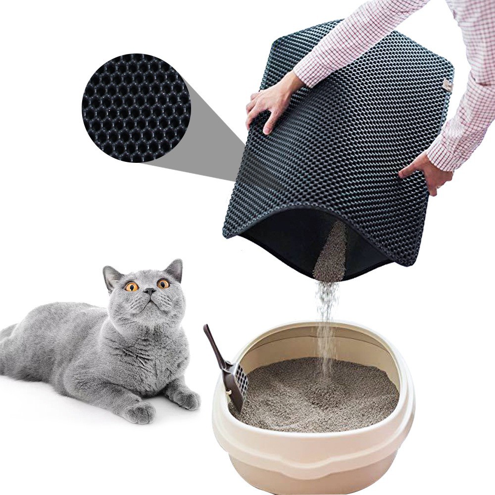 Pet falling sand mat Cat waterproof cat litter pad Folding foot pad cat