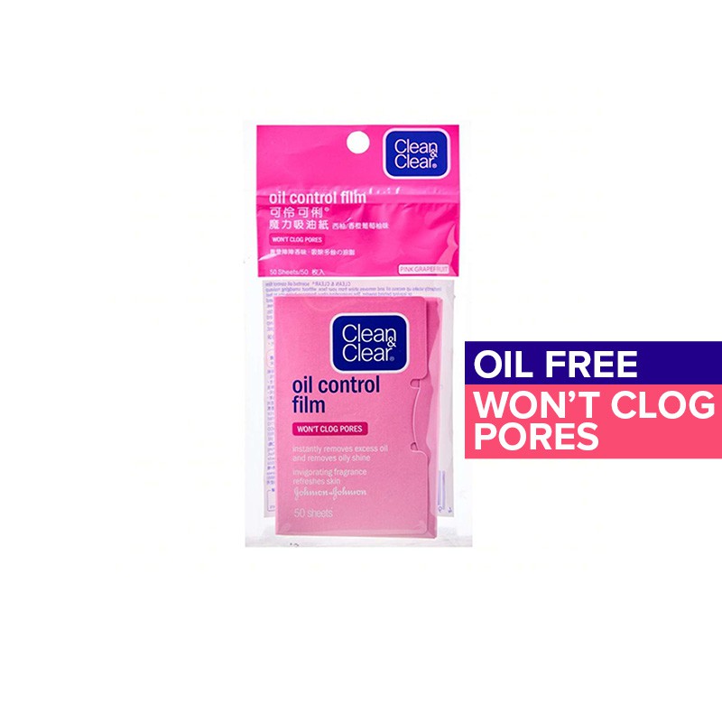 Clean Clear Oil Control Film Scented Pink Grapefruit Oil Control Film 50 Counts Shopee Singapore