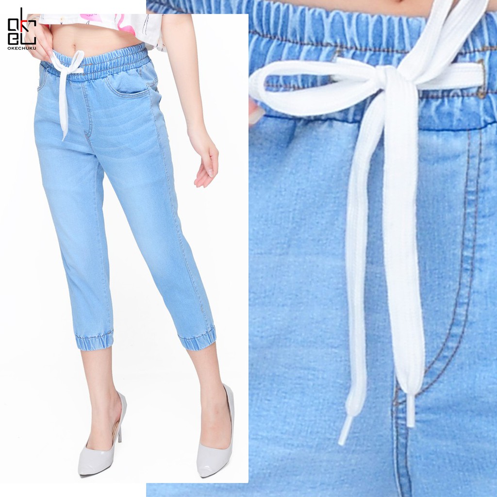 womens denim jogger jeans