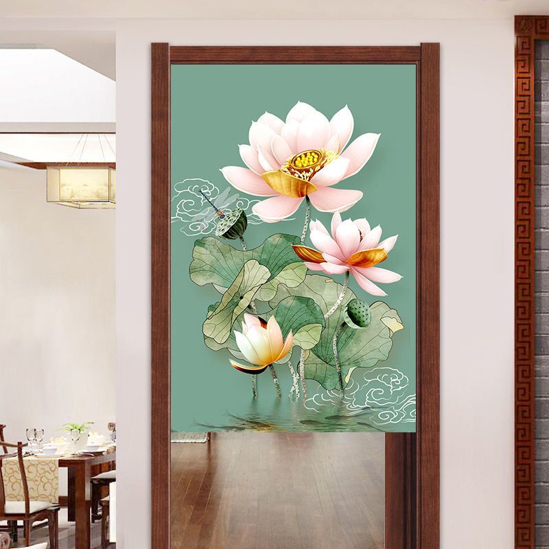 Anese Style Bedroom Divide Door Curtains With Rod Kitchen Half Curtain