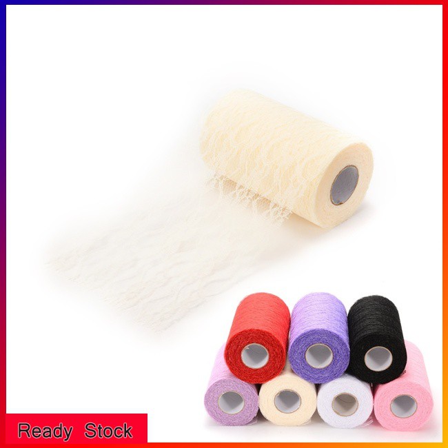 Kl Wedding Tulle Bolt Roll Spool Extra Large 6 Inch X 25 Yards For Wedding Party Decoration Party Supplies Cream Colored Shopee Singapore