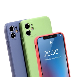 iPhone 12 Luxury Original Square Liquid Silicone Soft Case ...