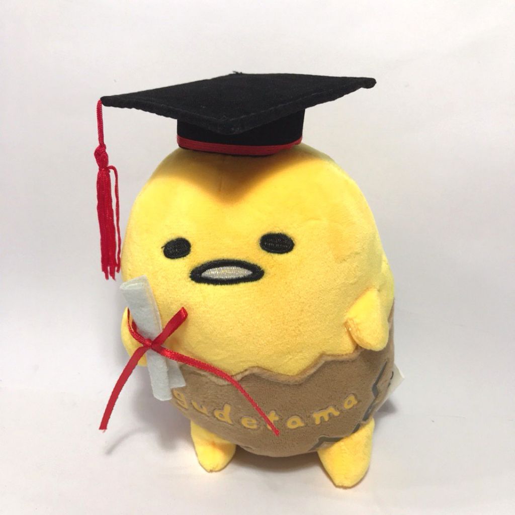 gudetama graduation plush