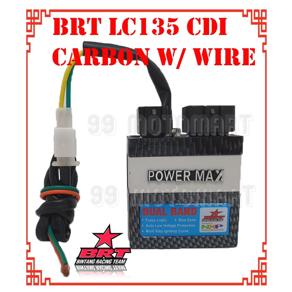 Brt Lc135 Racing Cdi Unit Carbon Fiber V1 V2 V3 V4 W Wire No Cut Off Shopee Singapore