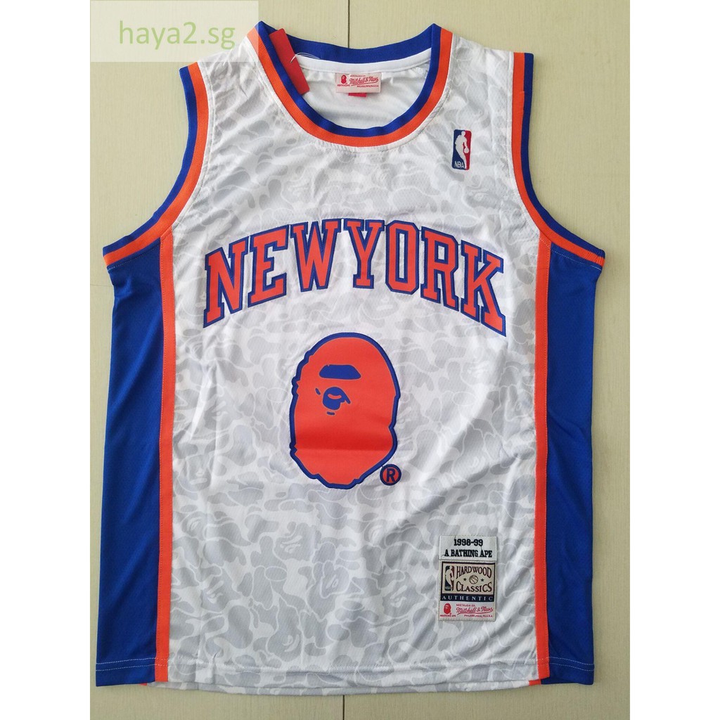 bape knicks jersey
