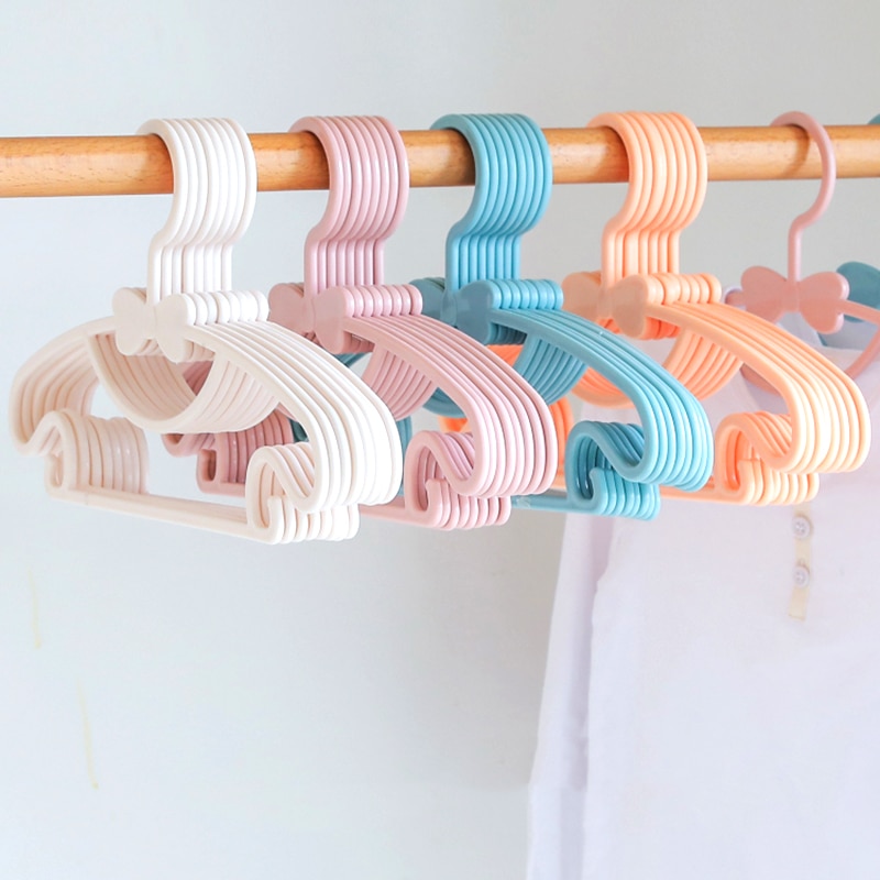 20pcs Portable Cute Clothes Hanger Kid Baby Clothes Coat Plastic Hanger