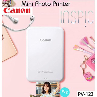 Canon Mini Photo Printer iNSPiC [P] PV-123 Pocket size printer +  10 Sheets