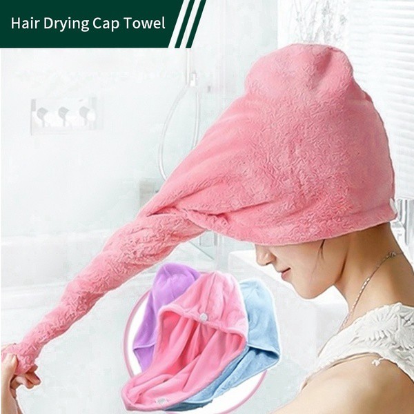 1PC/2PCS Fashion Women Microfiber Strong Water Absorbing Microfiber Dry Hair  Towel Wrap Shower Cap Candy Color Girls Bathroom Accessories | Shopee  Singapore
