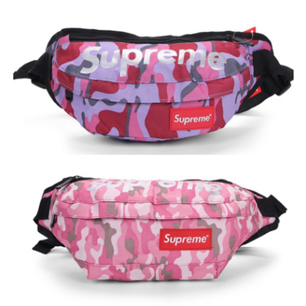 supreme waist bag pink