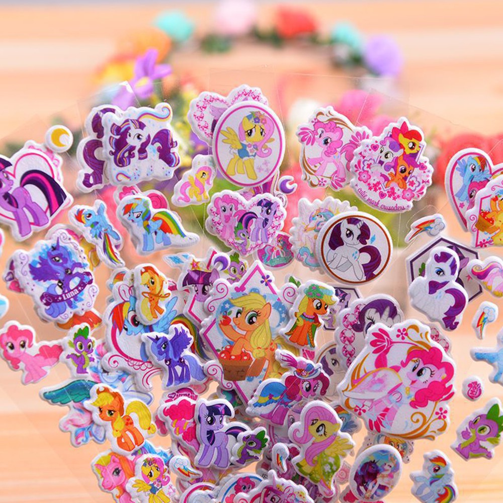 3d My Little Pony Children Pvc Affixed Sticker Sticker For Children Shopee Singapore