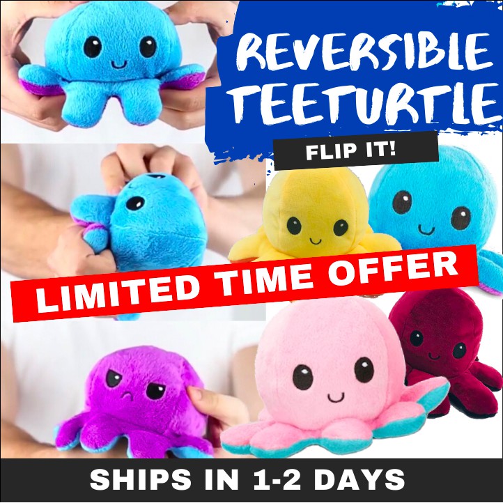 reversible octopus plush