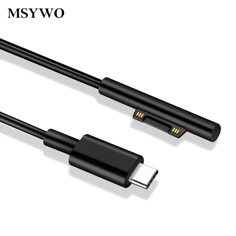 Msywo07 Usb C To Surface Connect For Microsoft Surface Pro 6 5 4 3 Charging Cable 15v New Charger Cable Latest Shopee Singapore