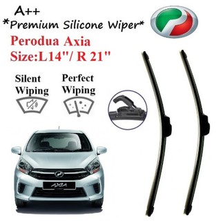 In 2Pcs PERODUA AXIA Premium Standard Soft Silicone Wiper 