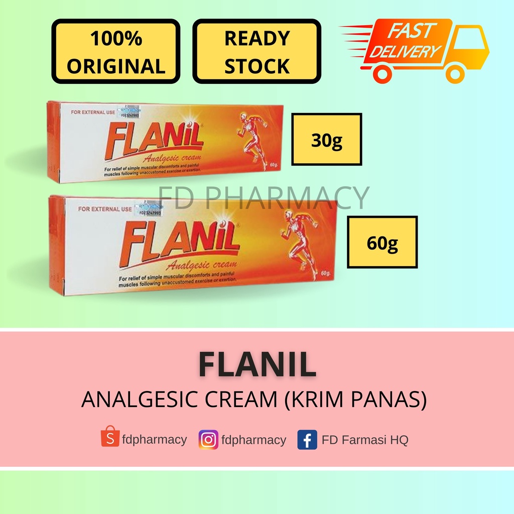 FLANIL ANALGESIC CREAM (RELIEF FOR MUSCULAR AND JOINT PAIN) 30G / 60G