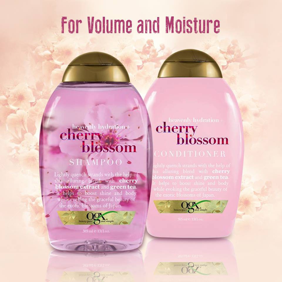 Ogx Blossom Cherry Shampoo Conditioner 385ml Shopee Singapore