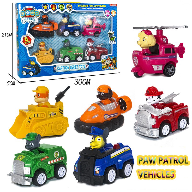 paw patrol race car set