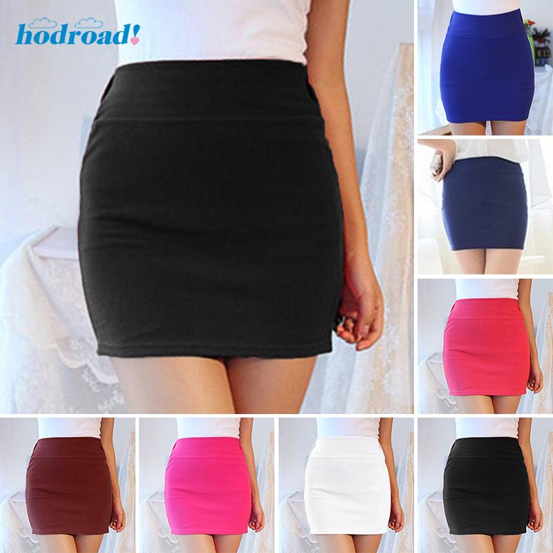 Women Ladies Slim Fit Upper Thigh Length Mini Skirt Fashion A-line ...