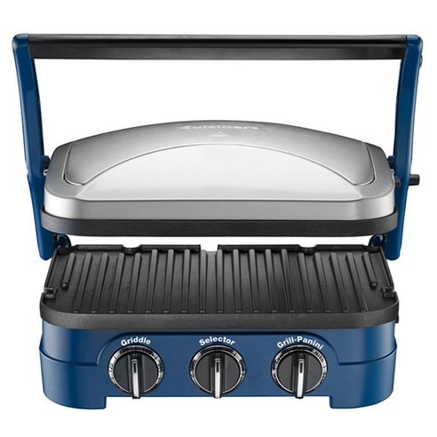 Cuisinart Griddler Countertop Grill Removable Plates Panini Blue