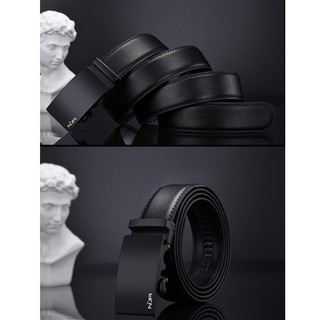 Image of thu nhỏ NO.ONEPAUL 12 Simple Leather Belt Men Automatic Buckle Strap Fashion Waist Genuine Leather Belt #2