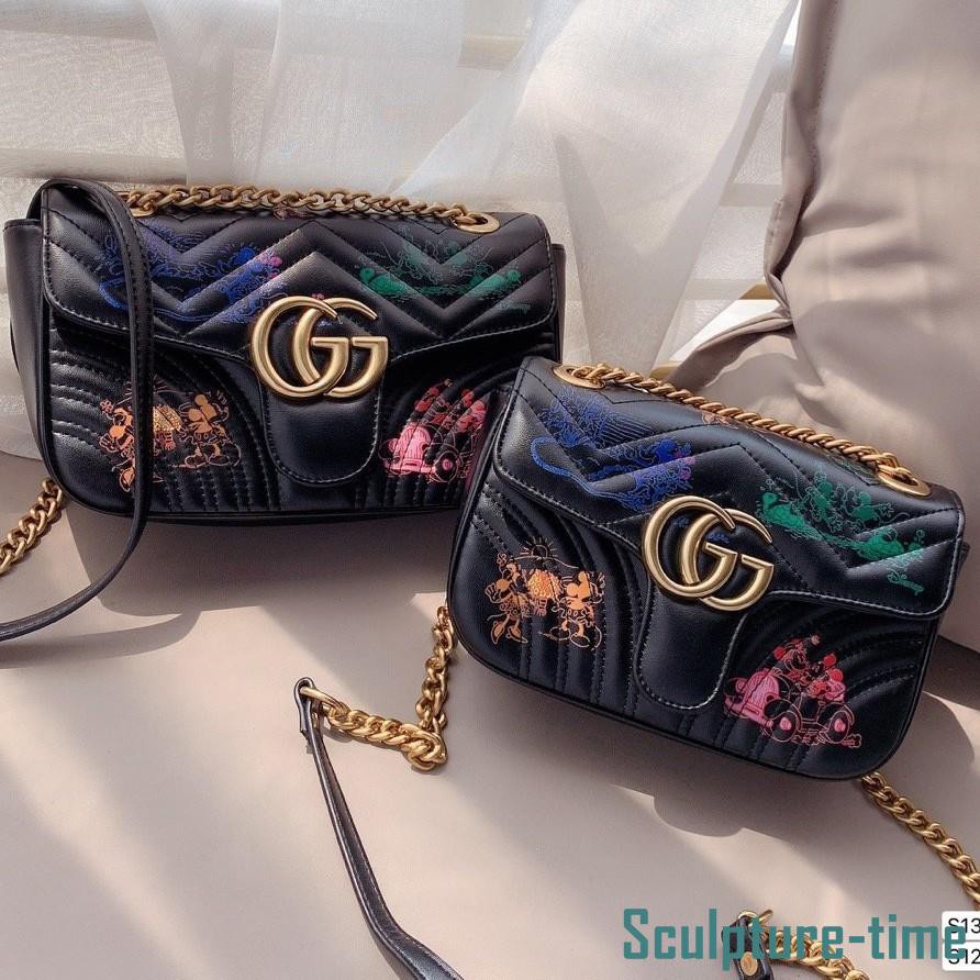 SG·[Limited time sale] Gucci Gucci new high-quality GG Marmont series wave pattern love chain ...