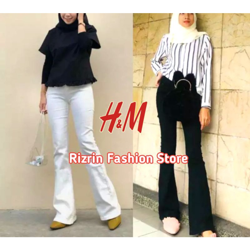 Seluar Jeans Perempuan Bootcut Jeans Woman Denim Jeans H M Zara Ready Stock Shopee Singapore
